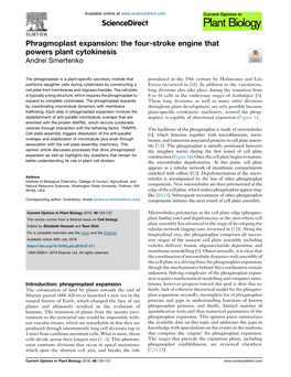 Phragmoplast Expansion: the Four-Stroke Engine That Powers Plant Cytokinesis