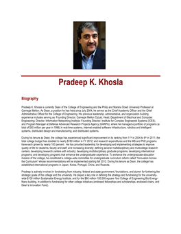 Pradeep K. Khosla