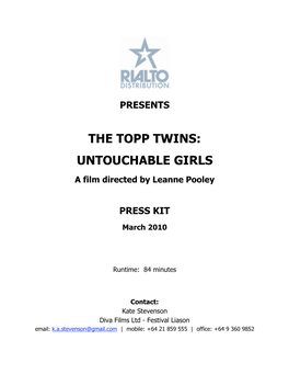 The Topp Twins: Untouchable Girls