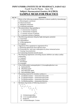 Sem-VII PC III CBGS