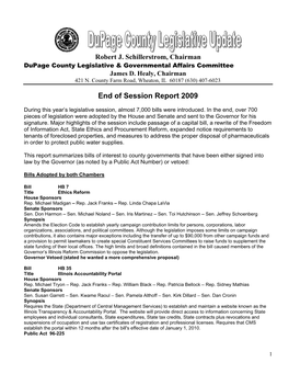 End of Session Report 2007