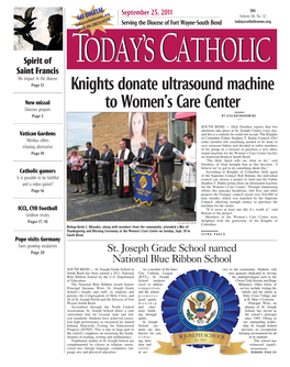 Knights Donate Ultrasound Machine to Women's Care Center