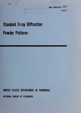 Standard X-Ray Diffraction Powder Patterns