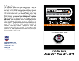 Bauer Hockey Skills Camp