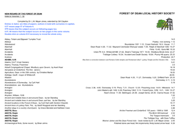 FOREST of DEAN LOCAL HISTORY SOCIETY Index to Volumes 1 - 32