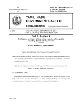 Tamil Nadu Government Gazette