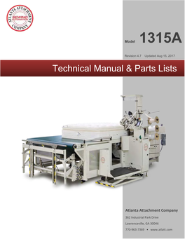 Technical Manual & Parts Lists