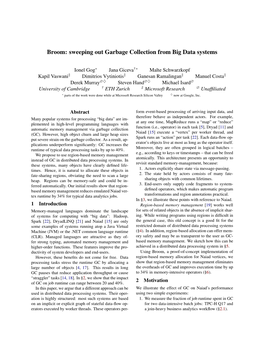 Broom: Sweeping out Garbage Collection from Big Data Systems