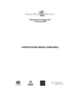 Global Media AIDS Initiative : Participating Media Companies