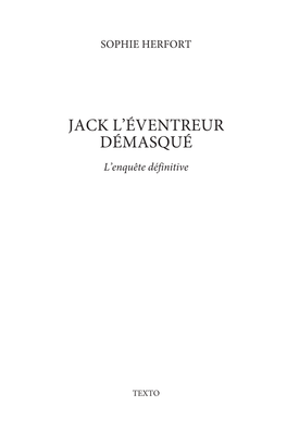 Jack L'eventreur Démasqué