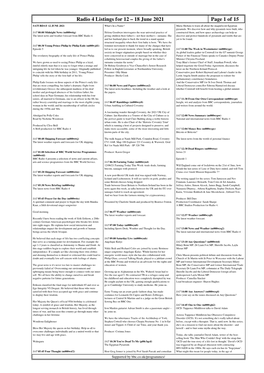 Radio 4 Listings for 12 – 18 June 2021 Page 1 of 15 SATURDAY 12 JUNE 2021 What's in a Name? Maria Shehata to Learn All About the Magnificent Egyptian Pyramids