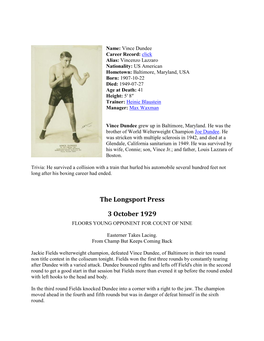 The Longsport Press 3 October 1929
