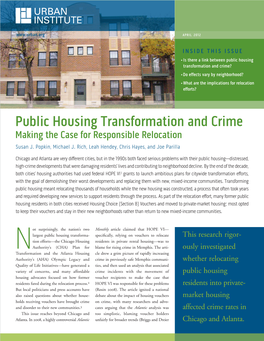 Public Housing Transformation and Crime Activity
