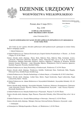 Uchwała Nr 152/XVII/12 Z Dnia 19 Kwietnia 2012 R