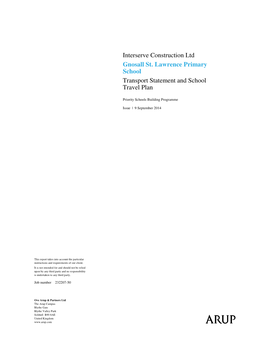 Interserve Construction Ltd Gnosall St. Lawrence Primary School Transport Statement and School Travel Plan