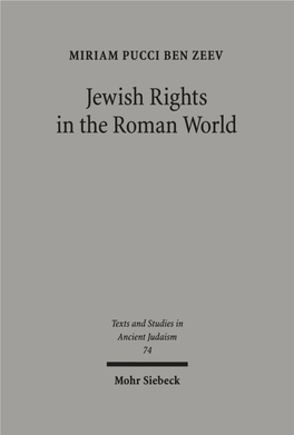 Jewish Rights in the Roman World