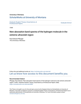 New Absorption Band Spectra of the Hydrogen Molecule in the Extreme Ultraviolet Region