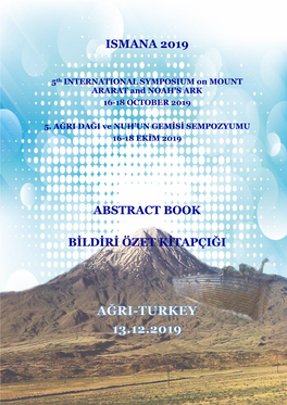 Ismana 2019 Abstract Book Bildiri Özet Kitapçiği