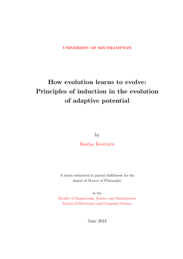 How Evolution Learns to Evolve: Principles of Induction in the Evolution of Adaptive Potential