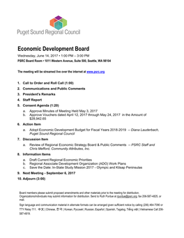 Economic Development Board Agenda