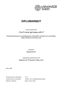 Diplomarbeit