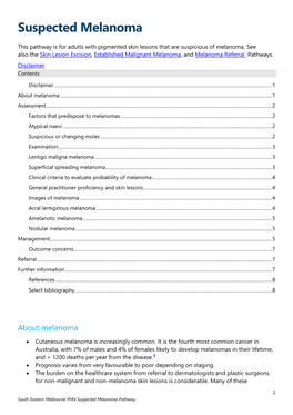 Suspected Melanoma