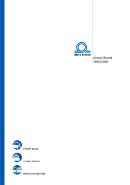 EG092/AR Cover 18/12/00 2:42 PM Page 1 STATE TRANSIT ANNUAL REPORT 1999/2000 Annual Report 1999/2000