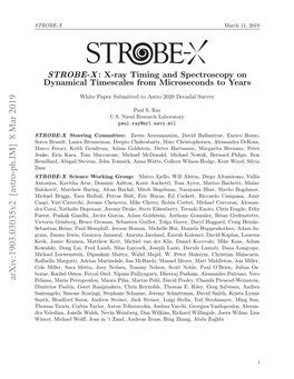 STROBE-X: X-Ray Timing and Spectroscopy on Dynamical
