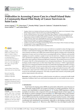 Difficulties in Accessing Cancer Care in a Small Island State: A