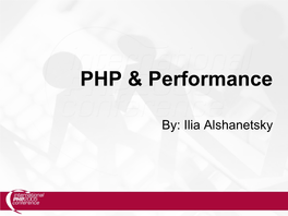 (PDF) PHP & Peformance