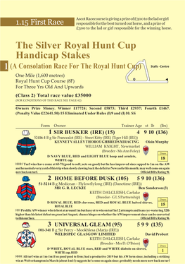 The Silver Royal Hunt Cup Handicap Stakes