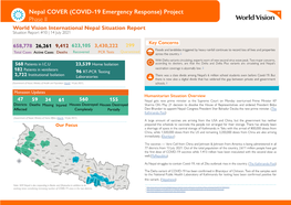 Nepal COVER (COVID-19 Emergency Response) Project Phase II World Vision International Nepal Situation Report Situation Report #10 | 14 July 2021