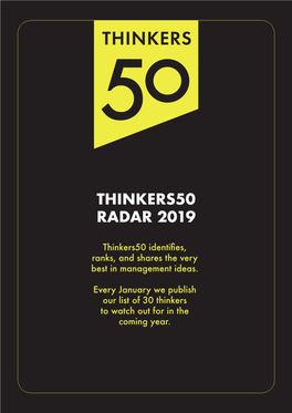 Thinkers50 Radar 2019