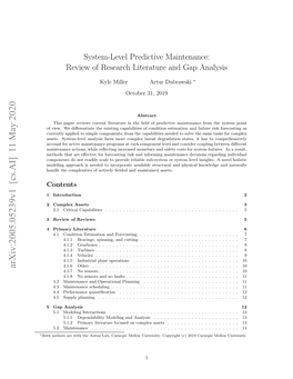 System-Level Predictive Maintenance: Review of Research Literature and Gap Analysis