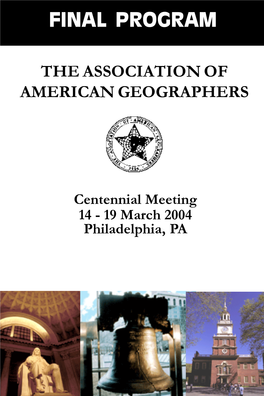 2004 Annual Meeting Program: Philadelphia, PA