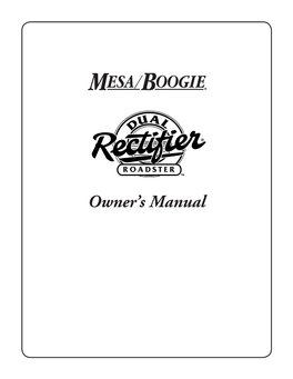 Owner's Manual