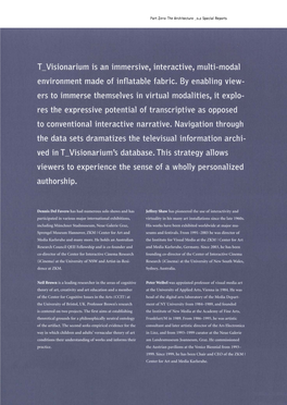 T Visionarium: Towards a Dialogic Concept Of