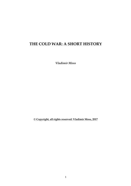 The Cold War: a Short History