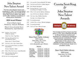 Coretta Scott King & John Steptoe New Talent Awards