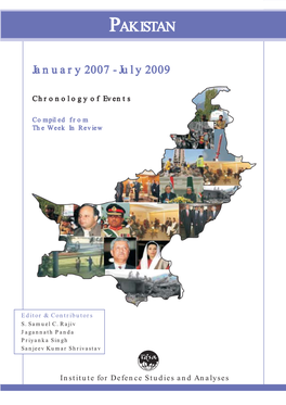 Pakistan Weekly Developments, 2007-2009