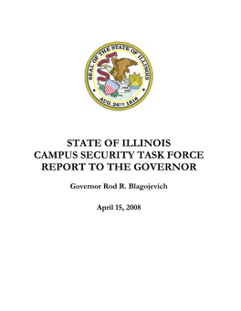 State of Illinois Campus Security Task Force Report to the Governor