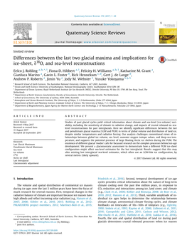 Differences Between the Last Two Glacial Maxima and Implications for Ice-Sheet, Δ18O, and Sea-Level Reconstructions