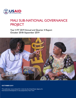 Mali Sub-National Governance Project