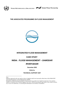 India: Flood Management – Damodar River Basin