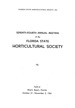 Seventy-Fourth Annual Meeting