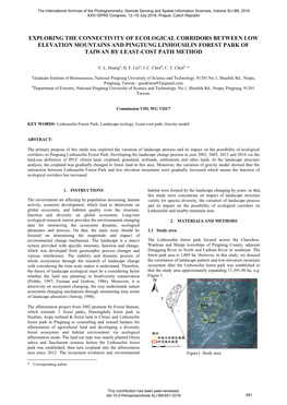 Exploring the Connectivity of Ecological Corridors Between Low Elevation Mountains and Pingtung Linhousilin Forest Park of Taiwan by Least-Cost Path Method