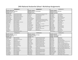 Workshop Assignments