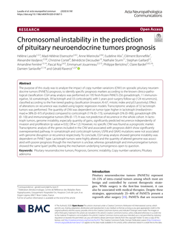 Chromosomal Instability in the Prediction of Pituitary