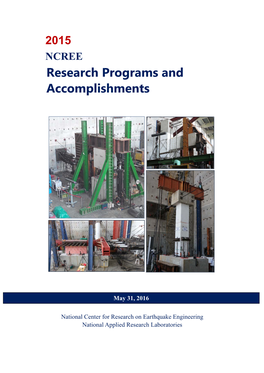 2015 NCREE Research Programs and Accomplishments