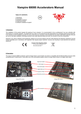 Vampire 68080 Accelerators Manual